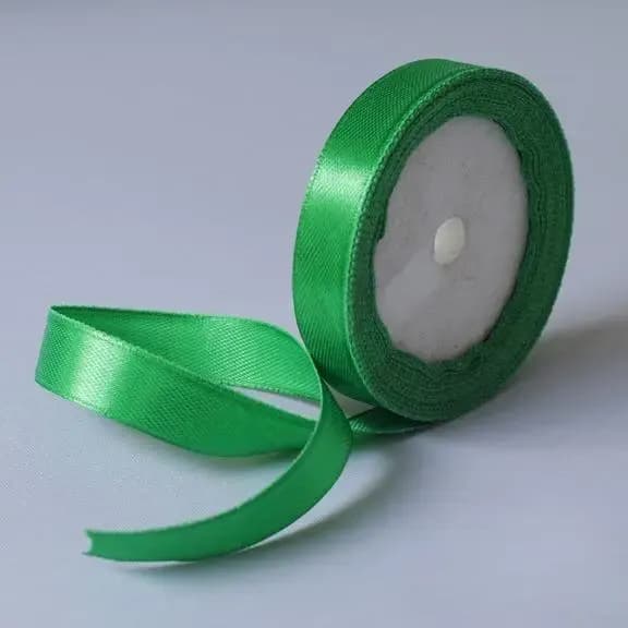 Satin Ribbon Green 1/2 Inch x 10 Meters