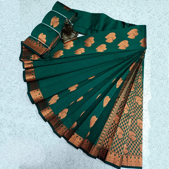 Parrot And Temple Buttas Chilli Red Kanchipuram Silk Saree – Sundari Silks