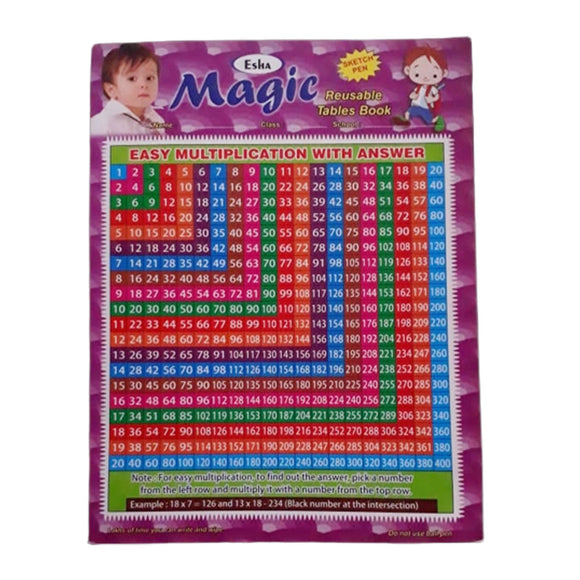 Magic Reusable Note for Maths Table