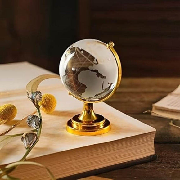 Crystal Globe With Golden Color Stand- Infuse your Space