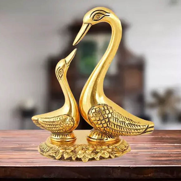 Pair of Kissing Duck Decorative Showpiece Swan Set