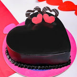 Pink Heart Shaped Chocolate Cake