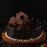 Brown Exotic Chocolate Truffle Cake