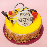 Yellowish Birthday Butterscotch Cake