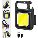 Multifunction Mini Led Cob Torch Rechargeable Keychain