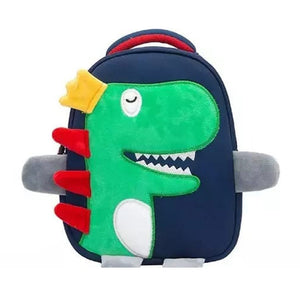 Dinosaur Design Bag Lightweight Dino Mini Backpack for Kids,Blue WIth Green