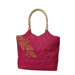 Nehas top handle Beaded handBag For Women,Pink
