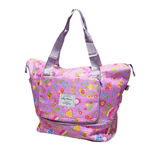 Trendy Hongfu Printed Foldable Travel Bag, Pink Model 2