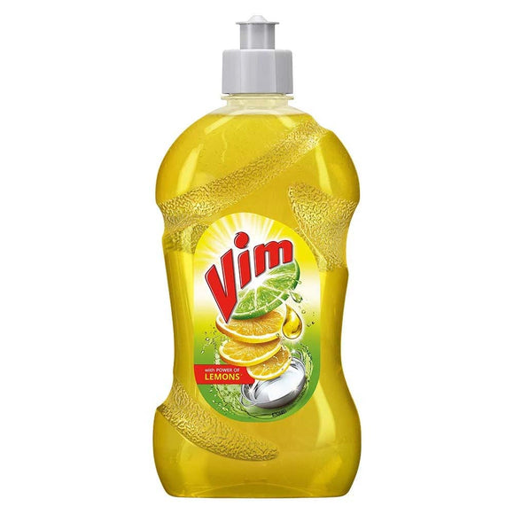 Vim Drop Dishwash Active Gel Yellow Liquid 500 ml Bottle
