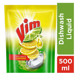 Vim Drop Dishwash Liquid 500ml Pouch