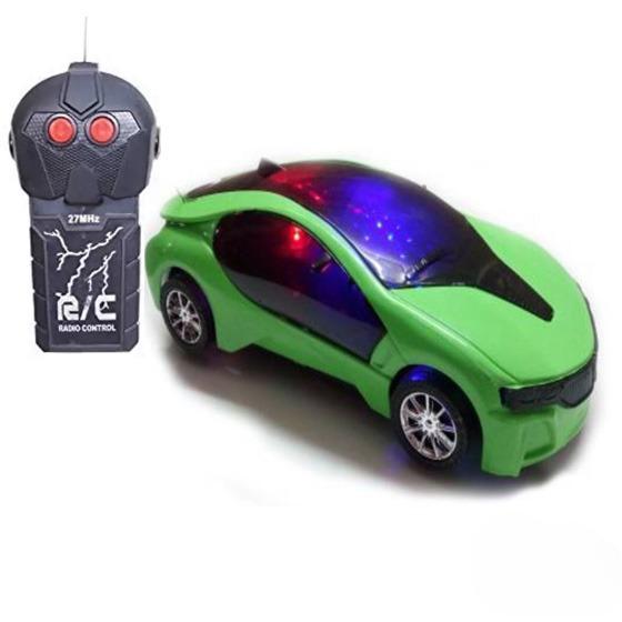 Remote Control Car With 3D Lights - Green