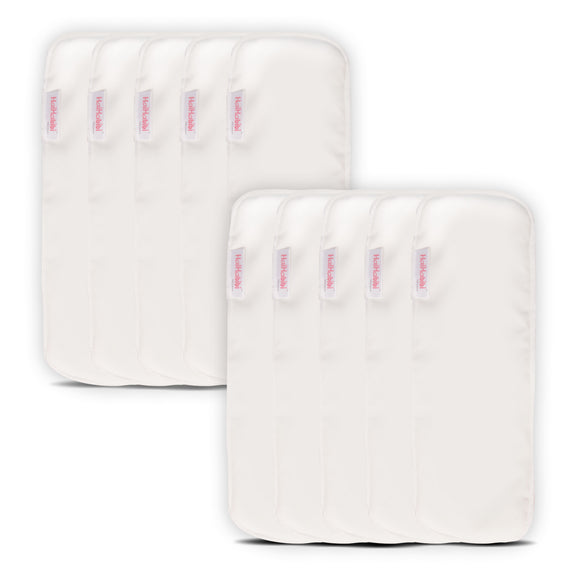 Washable & Reusable White Colour High Absorbency Insert Pads with Anti Leakage Layer for Babies Cloth Diapers HAIHABIBI -Pack of 5 | 5 Layers