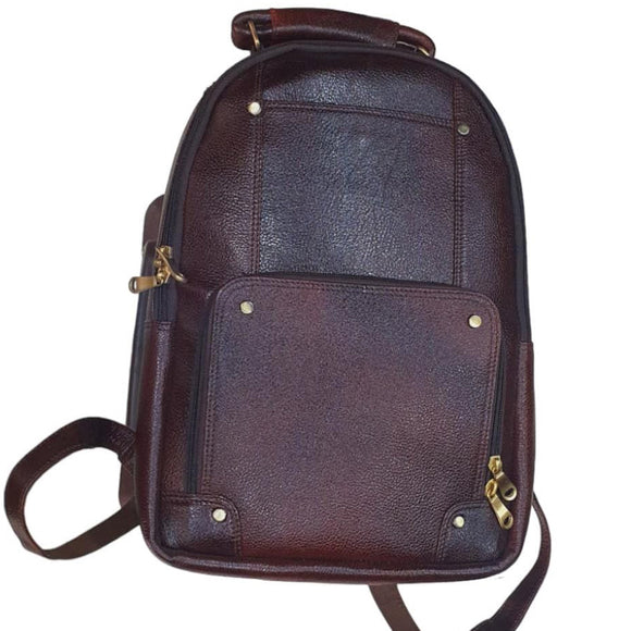 Stylish Leather College Bag Cherry Brown Colour, Modal 2