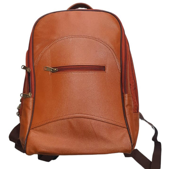 Stylish Leather College Bag Tan Colour