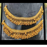 Anklets chain jhumka clustered Golden Antique Payal For Women