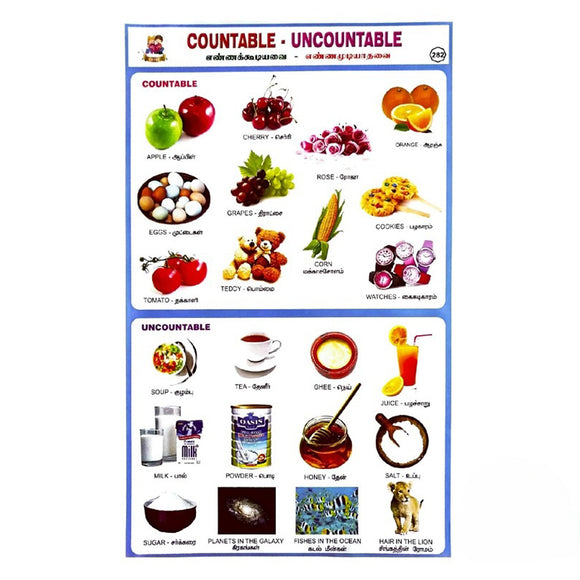 Countable-Uncountable School Project Chart Stickers