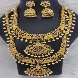 CZ Traditional Combo Necklace & Earring Set For Women