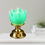Colorful Lotus Battery Operated LED Candle Light Decorative Gift Accessories