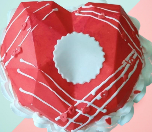 Pinata Cake Red Heart Shape