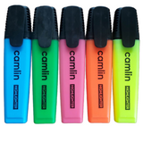 Camlin Highlighter Pen, Camlin Kokuyo Cover It Correction Whitener Pen, Pidilite Multi-Purpose Fevistik Nontoxic Glue Stick , Clear Tape , Rorito Fanta Glide Blue Pen