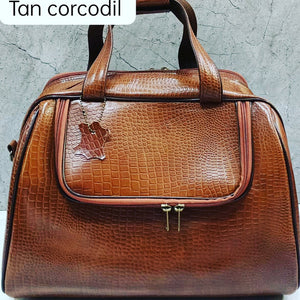 Latest Leather Travel Bag Tan Colour