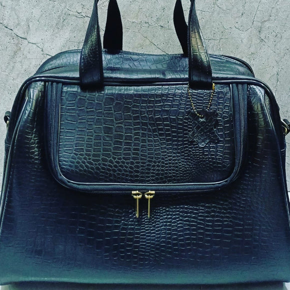 Latest Leather Travel Bag Black Colour