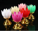 Colorful Lotus Battery Operated LED Candle Light