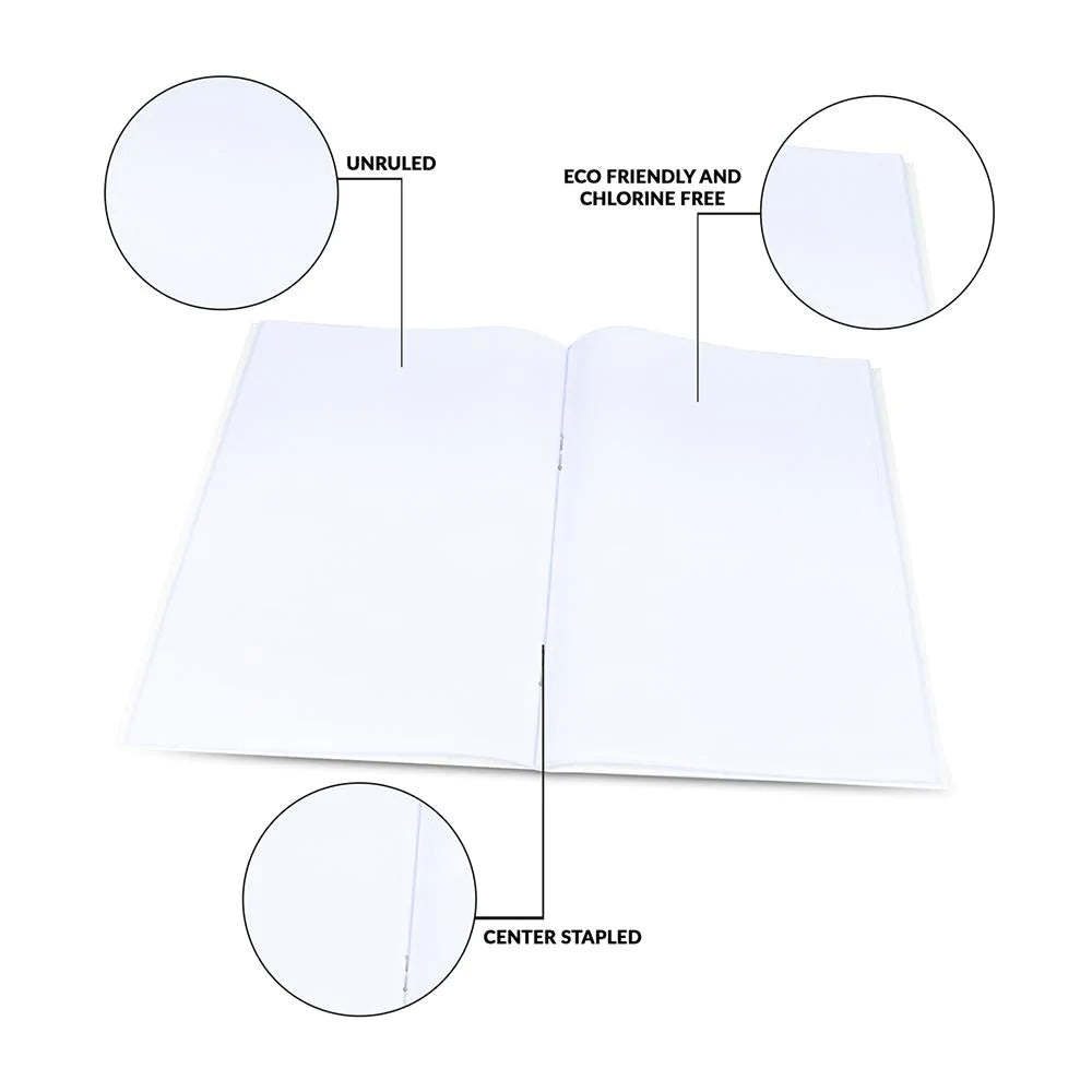 Unruled Note Book - 2 Quire Long Size - Clickere.in