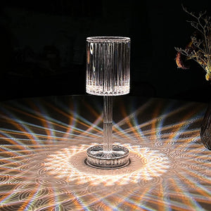Crystal Table Lamp With USB Charging Light For Bedroom / Livingroom