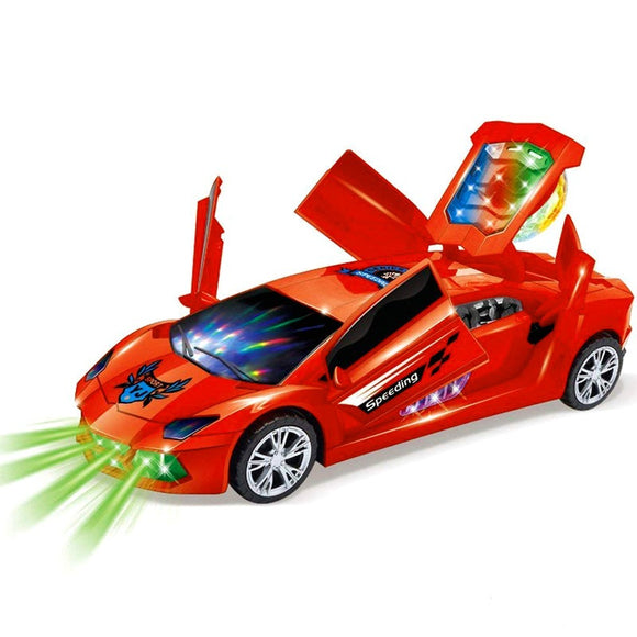 Super Car Open The Door 360 Rotate 3D Projection Light Drive For Kids