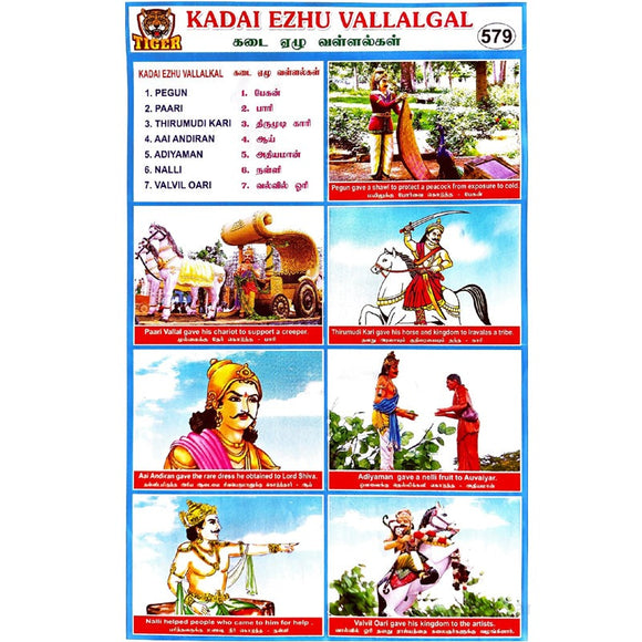 Kadai Ezhu Vallalgal School Project Chart Stickers