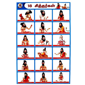 18 சித்தர்கள் School Project Chart Stickers