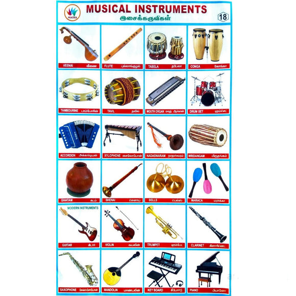 Musical Instruments School Project Chart Stickers