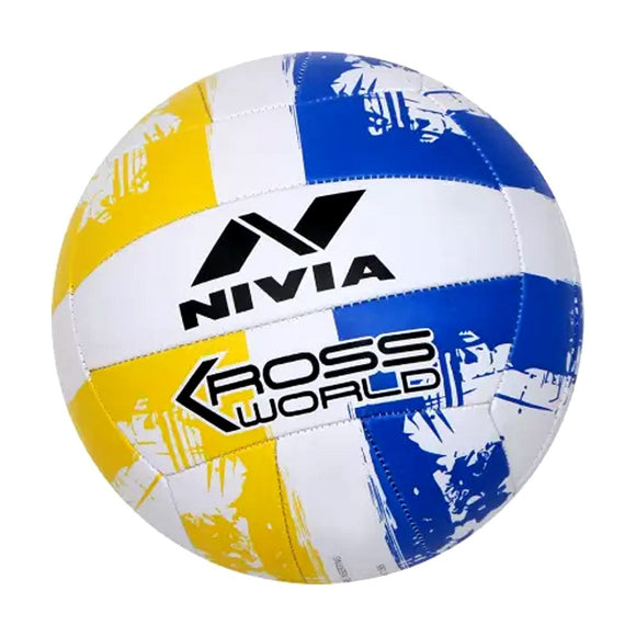 NIVIA Kross World Volley Ball Size 4 (Yellow/Blue)