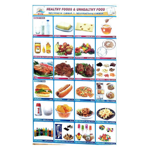 Healthy Foods And Unhealthy Food  School Project Chart Stickers 