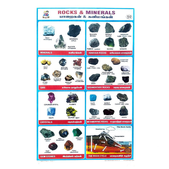 Rocks And Minerals School Project Chart Stickers