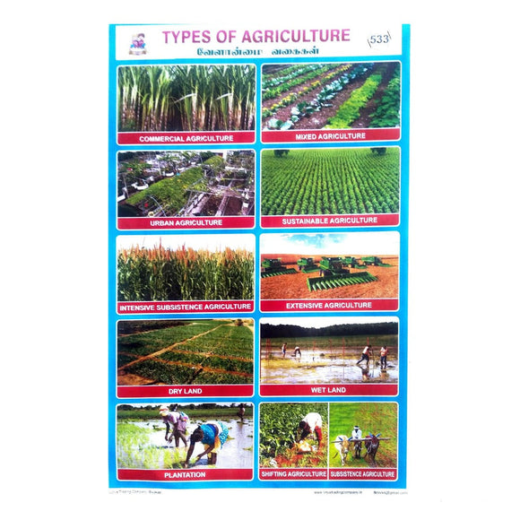 Type Of Agriculture School Project Chart Stickers
