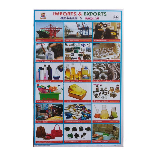 Import and Export School Project Chart Stickers