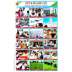 City & Village Life School Project Chart Stickers