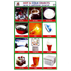 Hot & Cold Objects School Project Chart Stickers