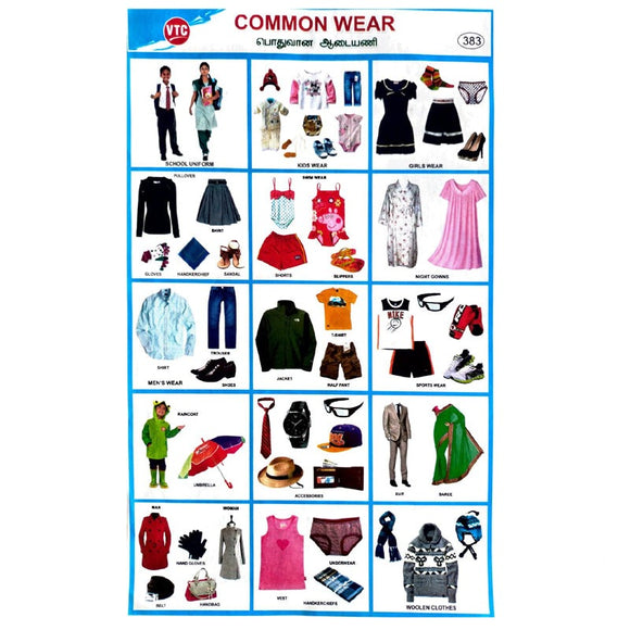 Common Wear School Project Chart Stickers