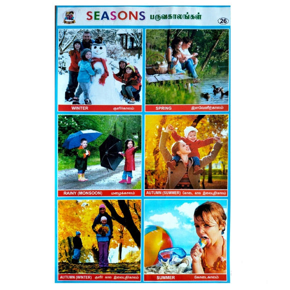 Seasons School Project Chart Stickers