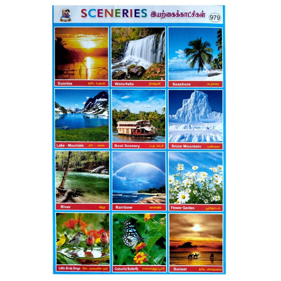 Sceneries School Project Chart Stickers