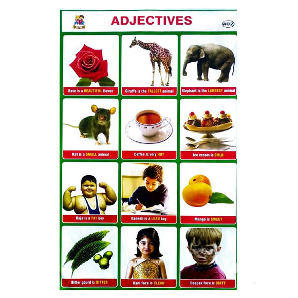 Adjectives School Project Chart Stickers