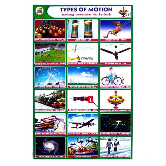 Types Of Motion School Project Chart Stickers