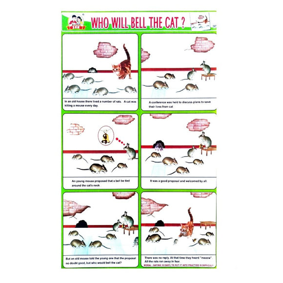 Who Will Bell The Cat Story School Project Chart Stickers