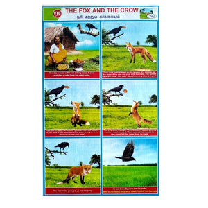 The Fox And The Crow Story School Project Chart Stickers