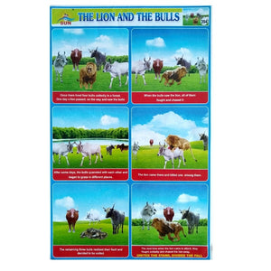 The Lion And The Bulls Story School Project Chart Stickers