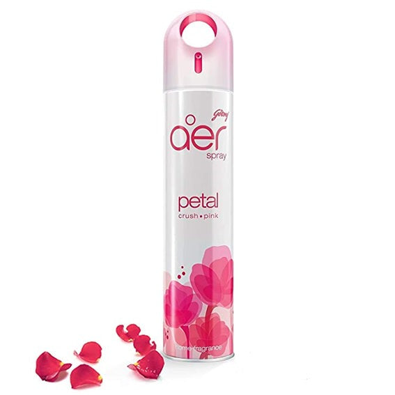 Godrej Aer spray, Air Freshener for Home & Office Petal Crush Pink Long Lasting Fragrance 220 ml