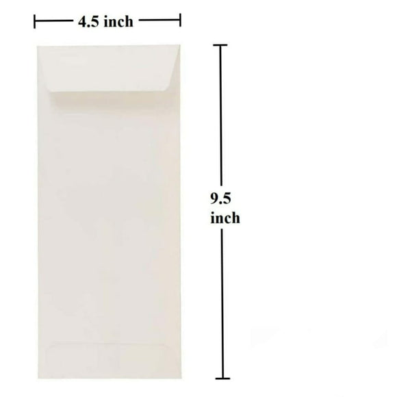 Envelope Cover 9 x 4.5 Inches 50 Pcs - White